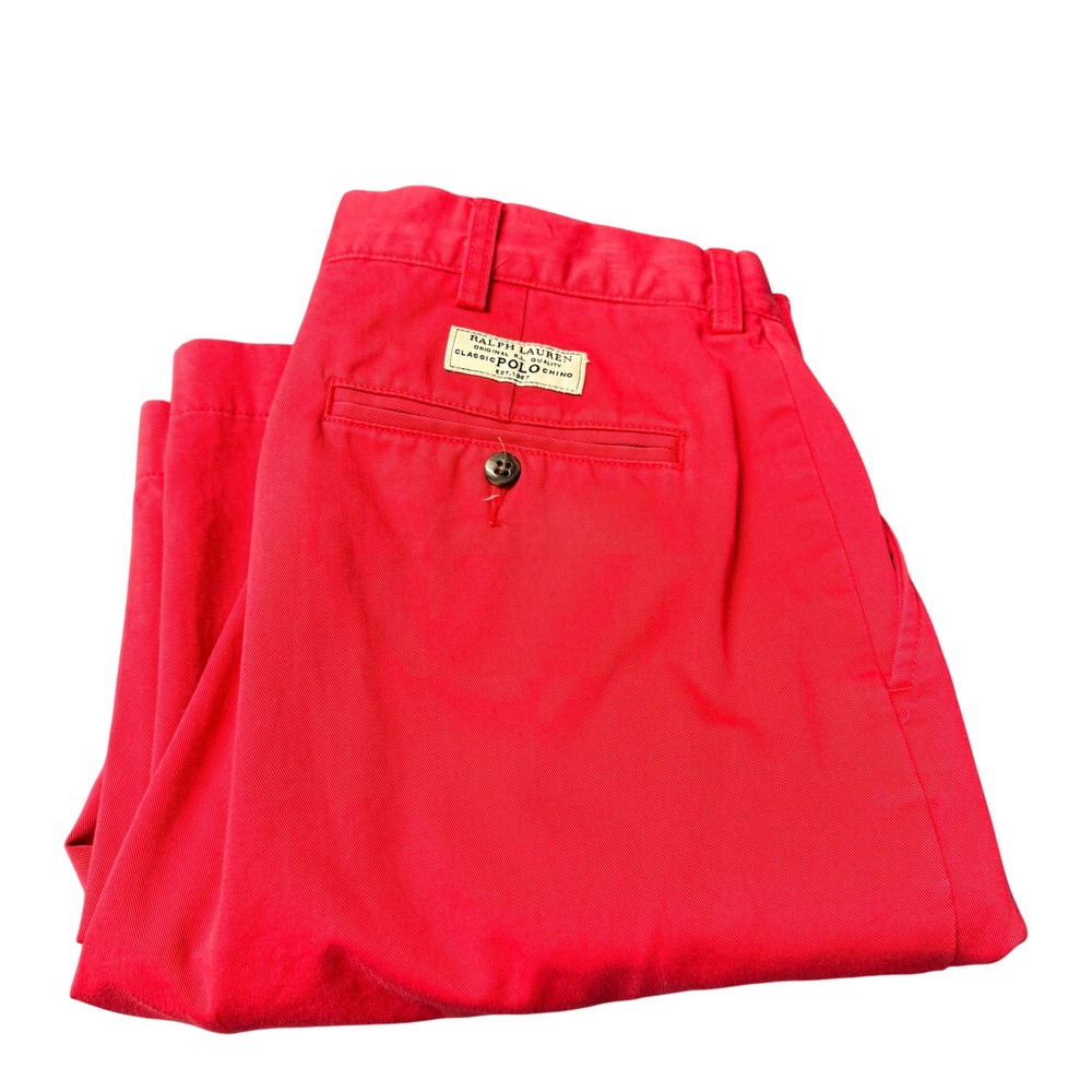 Polo Ralph Lauren Pants Mens 34x32 (34x31 ACTUAL) Prospect Pant Red Chino Preppy